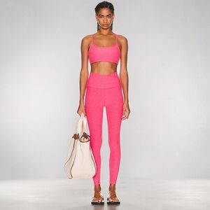 Beyond Yoga spacedye high rise ankle legging Paradise Coral Heather M New $110